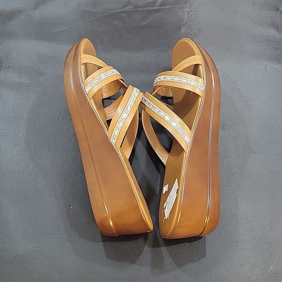 BRAND NEW ITALIAN SHOESMAKERS LOW WEDGE STYLE SLIP-ON SANDAL - Picture 12 of 14